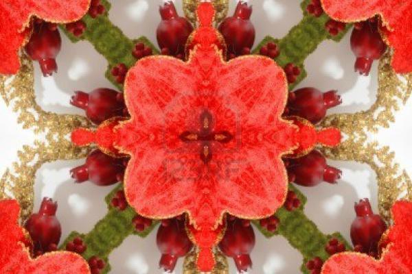 Red fruits kaleidoscope